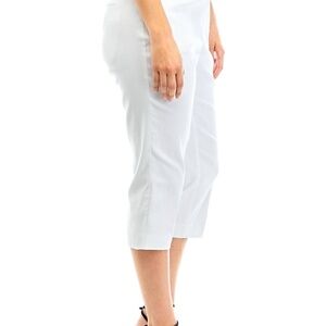 Kim Rogers White Cropped Capri Pants